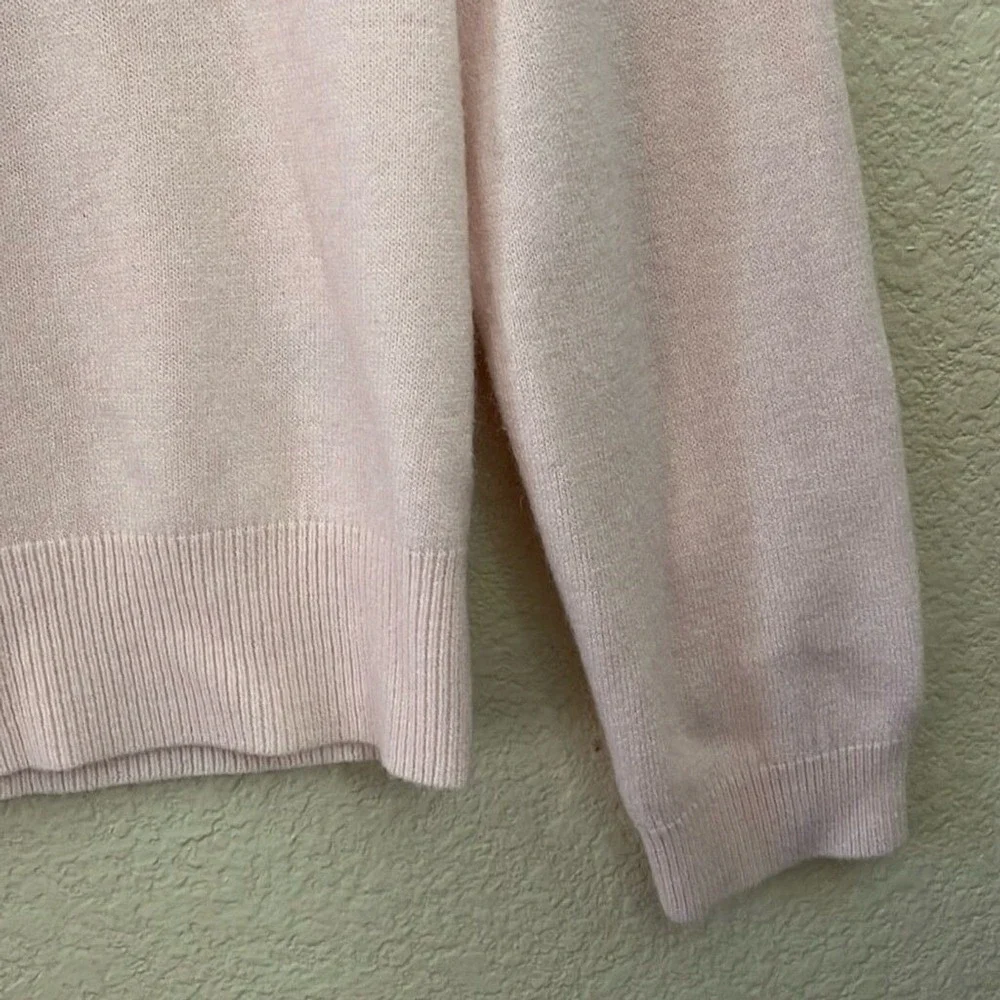 Sag Harbor Petite PL‎ Pink Mock Neck Knit Sweater Long Sleeve Acrylic Top
